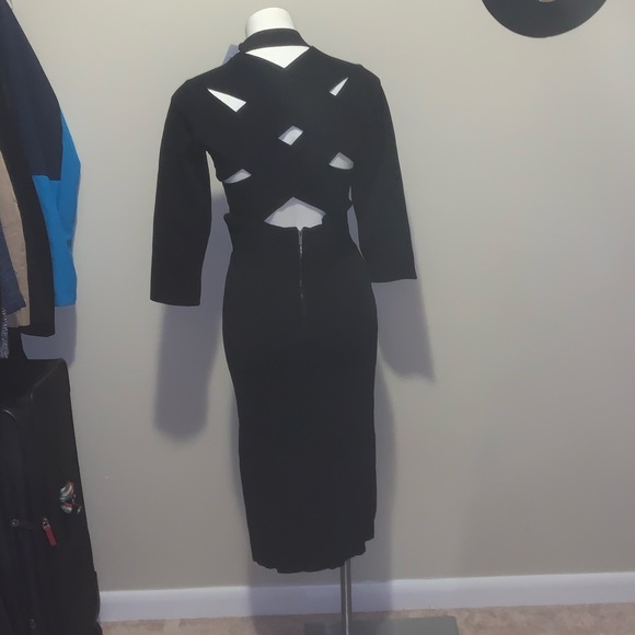 RACHEL ROY BLACK BANDAGE BACK DRESS SIZE L NWT - Picture 4 of 10